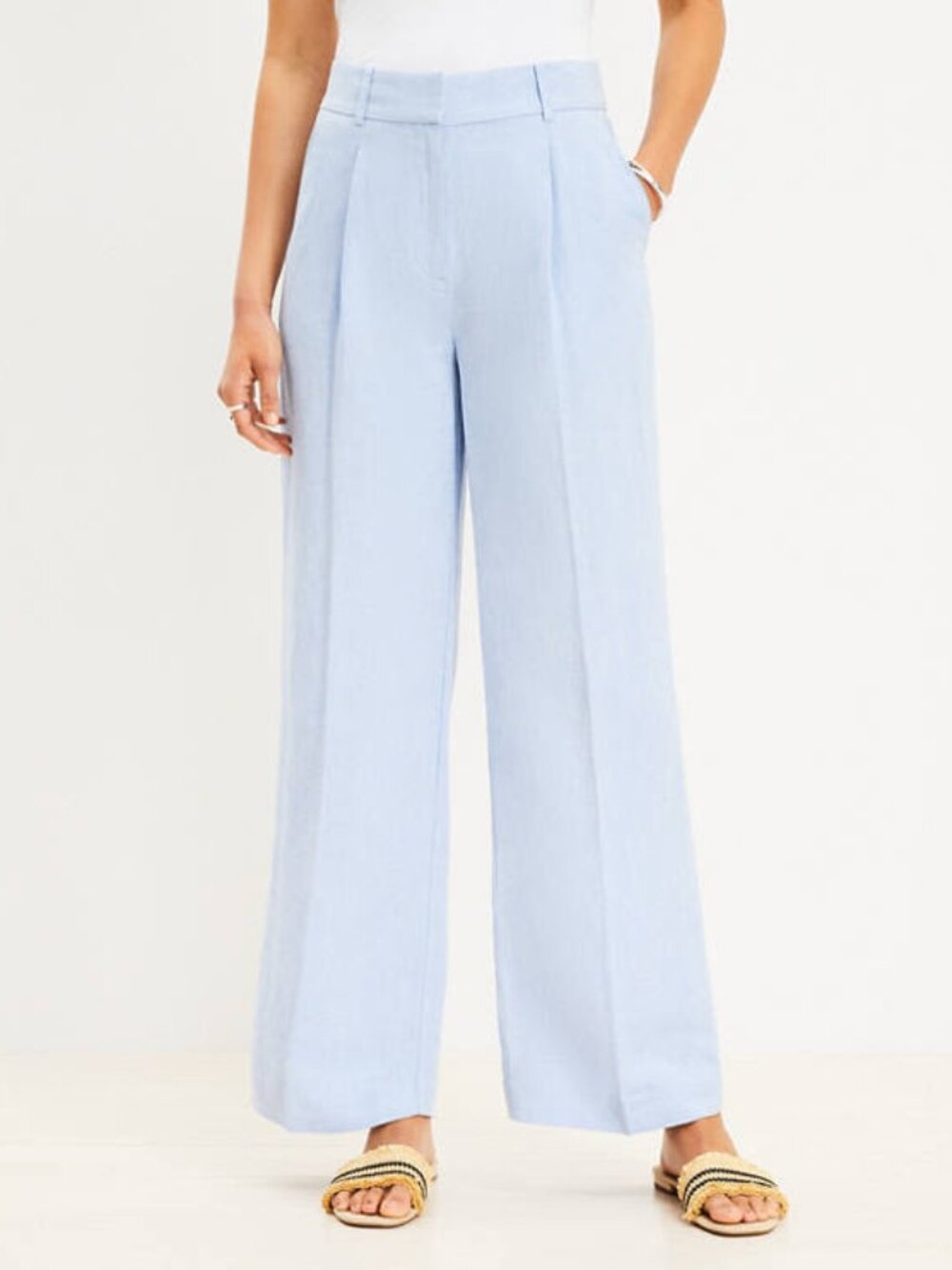 Peyton Trouser Pants In Chambray Linen Blend
